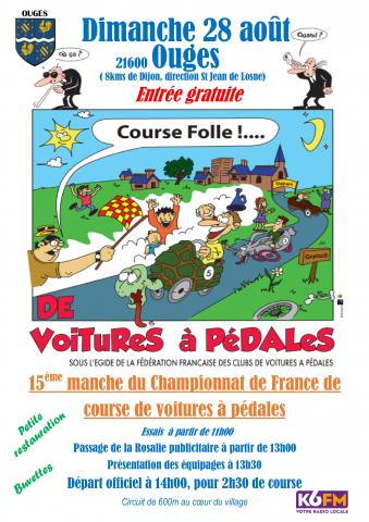Affiche évènement course de voitures à pédales
